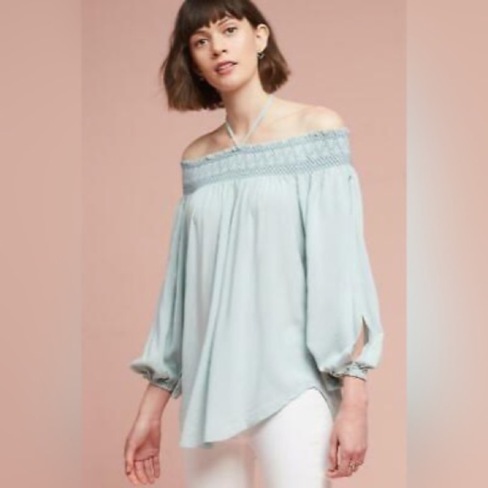 Anthropologie holding horses Rosario 3/4 sleeve blouse 100% viscose